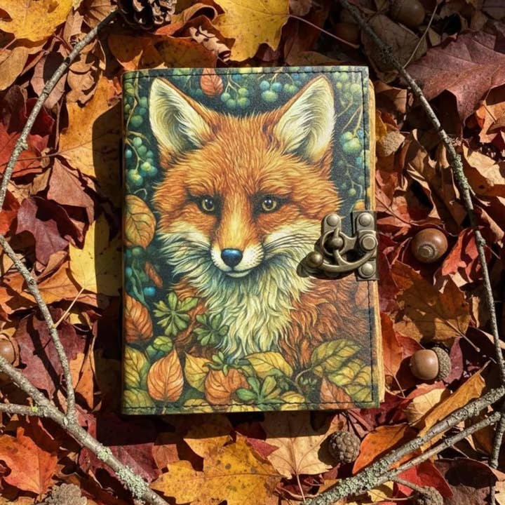 Diário de Pele de Raposa com Fecho C Antigo | Chalé na Floresta por atacado de MNM HANDICRAFTS