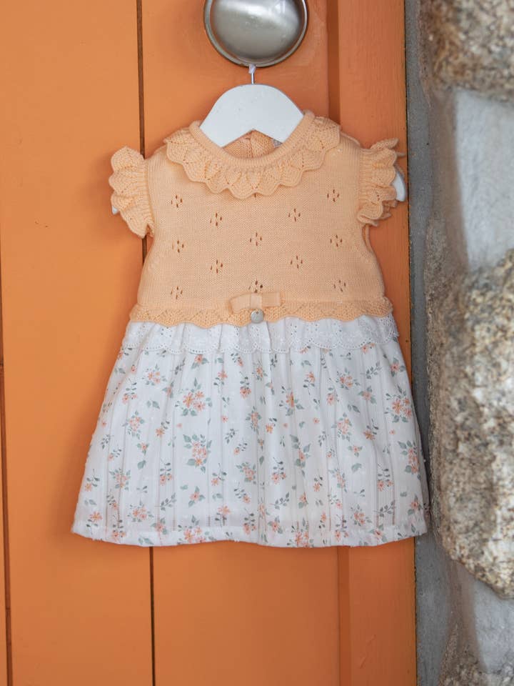Vestido de punto con diseño floral recién nacida | Dr. Kid by Charanga para venta al por mayor de Charanga