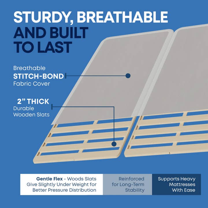 Greaton - Wholesale Bedroom furniture - 2" Fully Assembled Wood Box Spring/Foundation For Mattress6