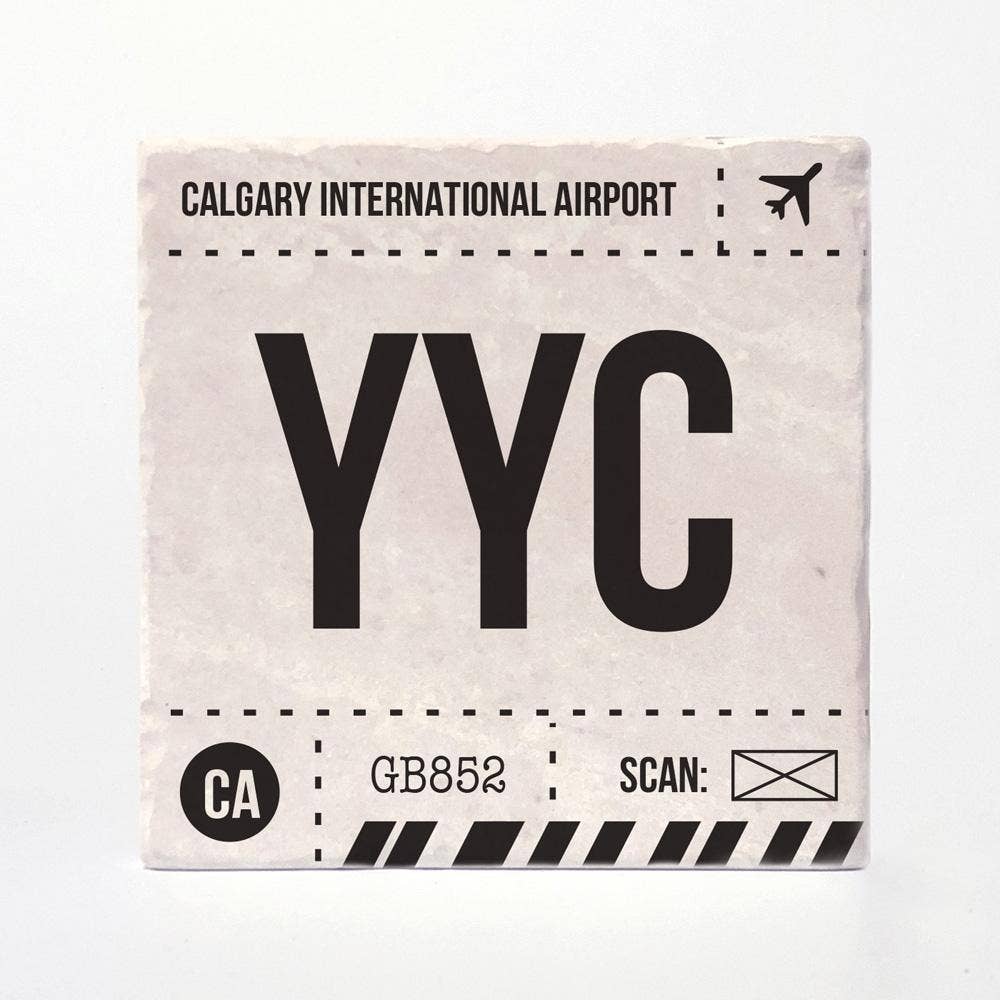 Versatile Coasters Canada - Wholesale Coasters - Calgary Airport Code Coasters