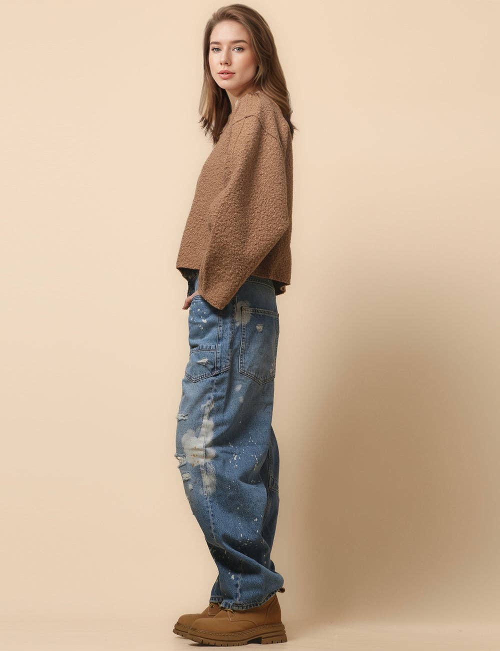 Sweetkama - Wholesale Fleece - Women's - Ladies Fleece Turtle Neck Pullover Top SKT465419