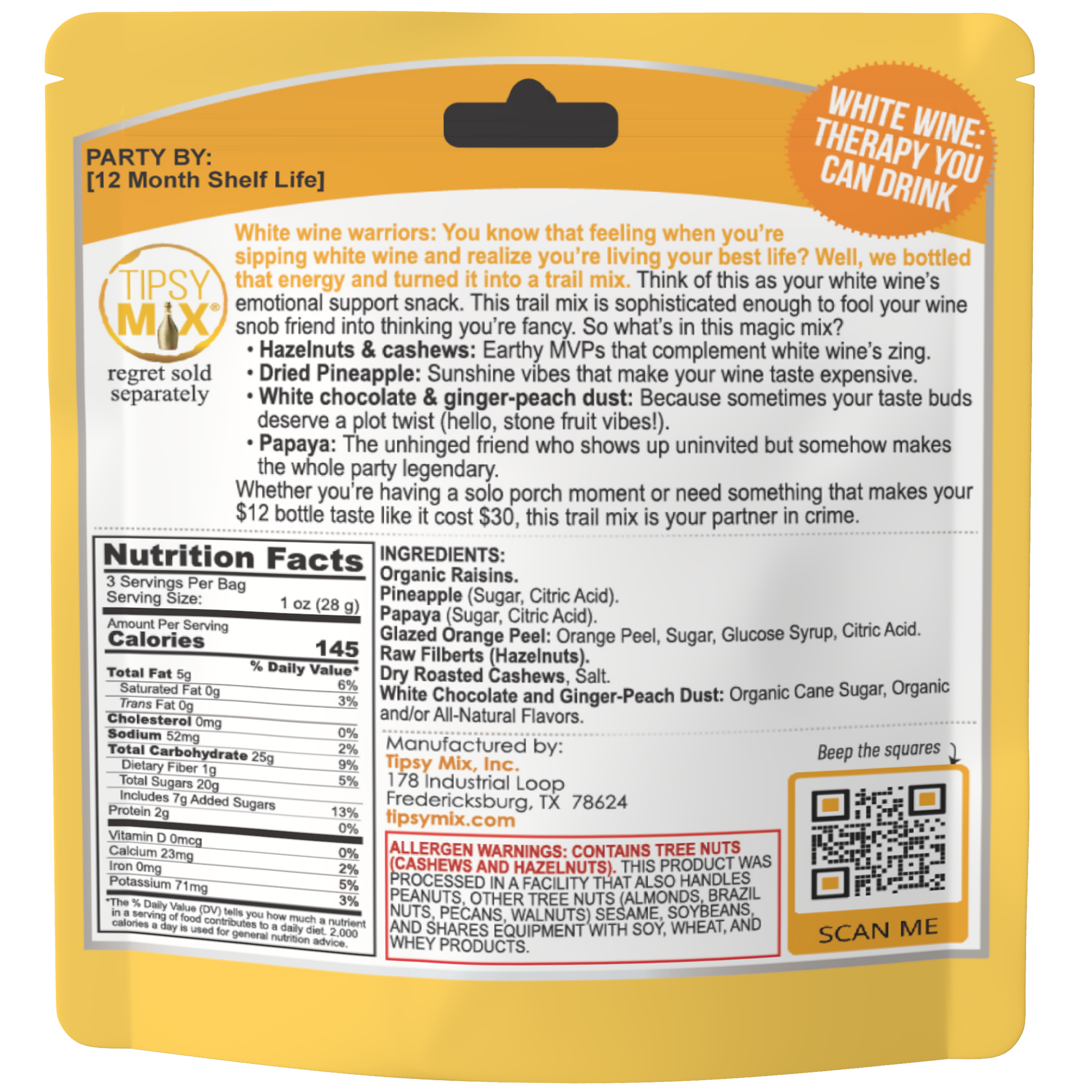 Tipsy Mix - Wholesale Trail Mix - 12. Wine & Liquor Paired Trail Mix MIXED CASE OF 66