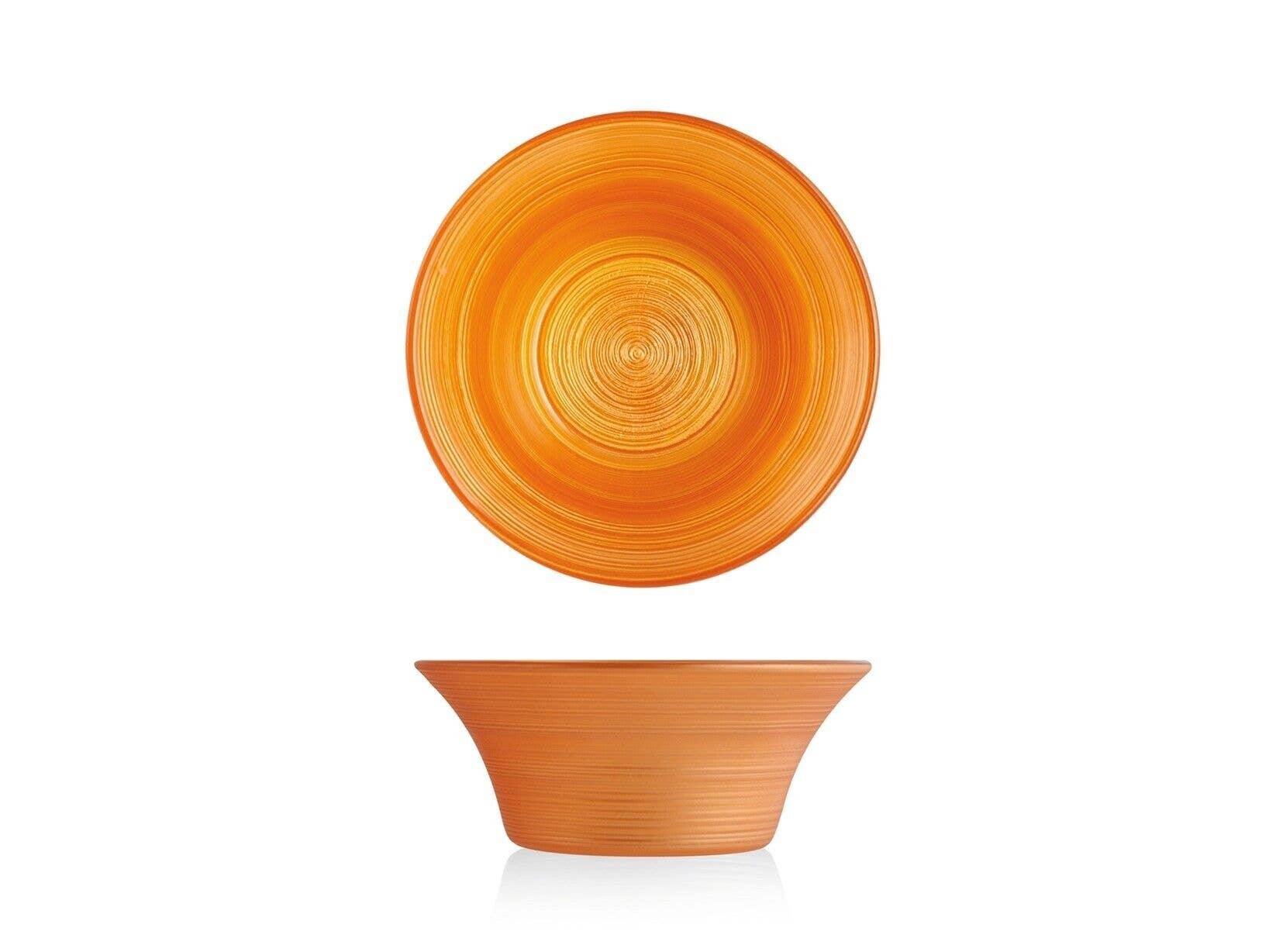 H&H – Großhandel Dekorative Platte/Teller/Schüssel – Hoche Glasschale Orange cm 130