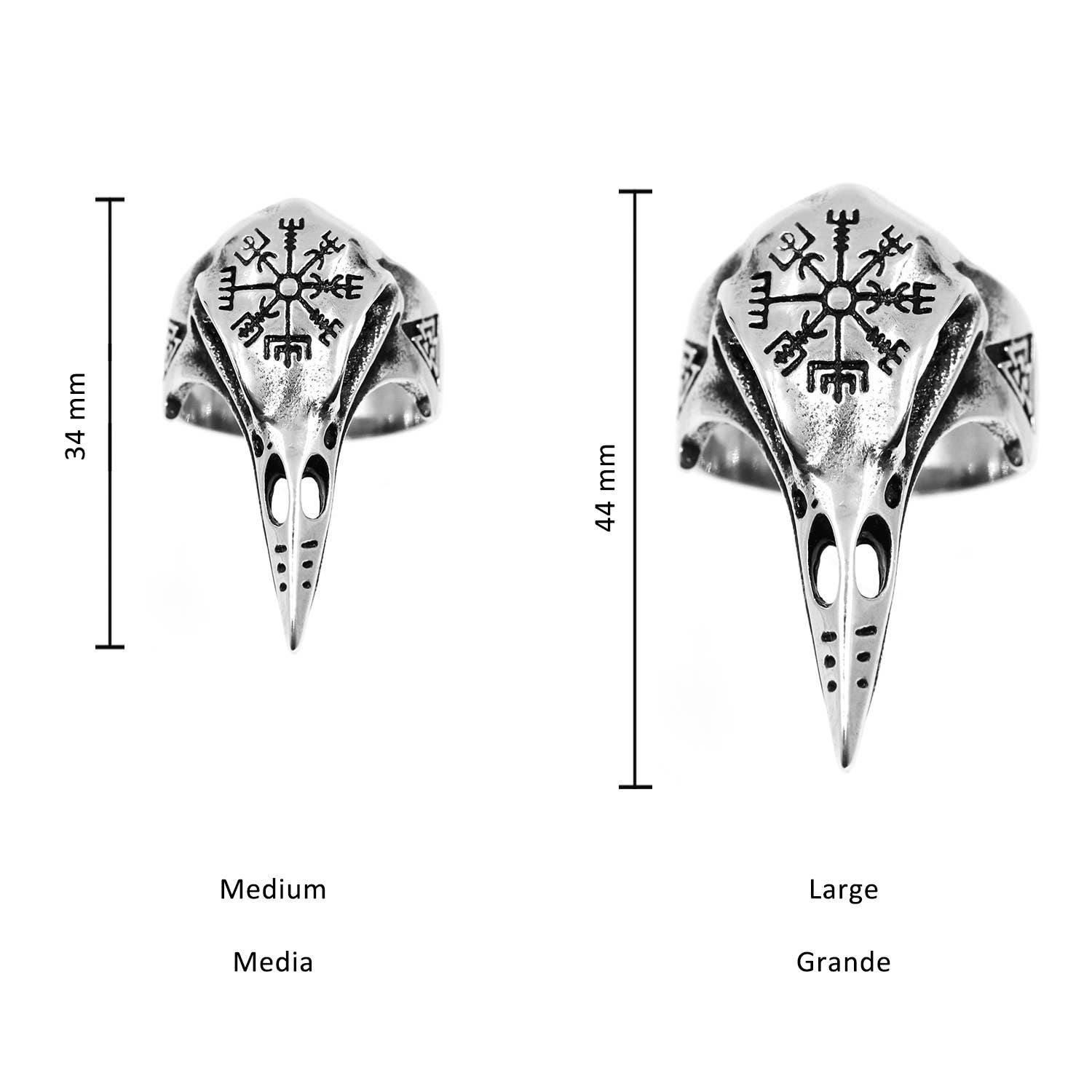 Awaken - Wholesale Cocktail/Statement Ring - Raven Skull Ring-A-508M0