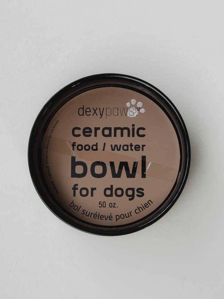 Bourbon Ceramic Dog Bowl – 50oz/8 inches for wholesale by dexypaws