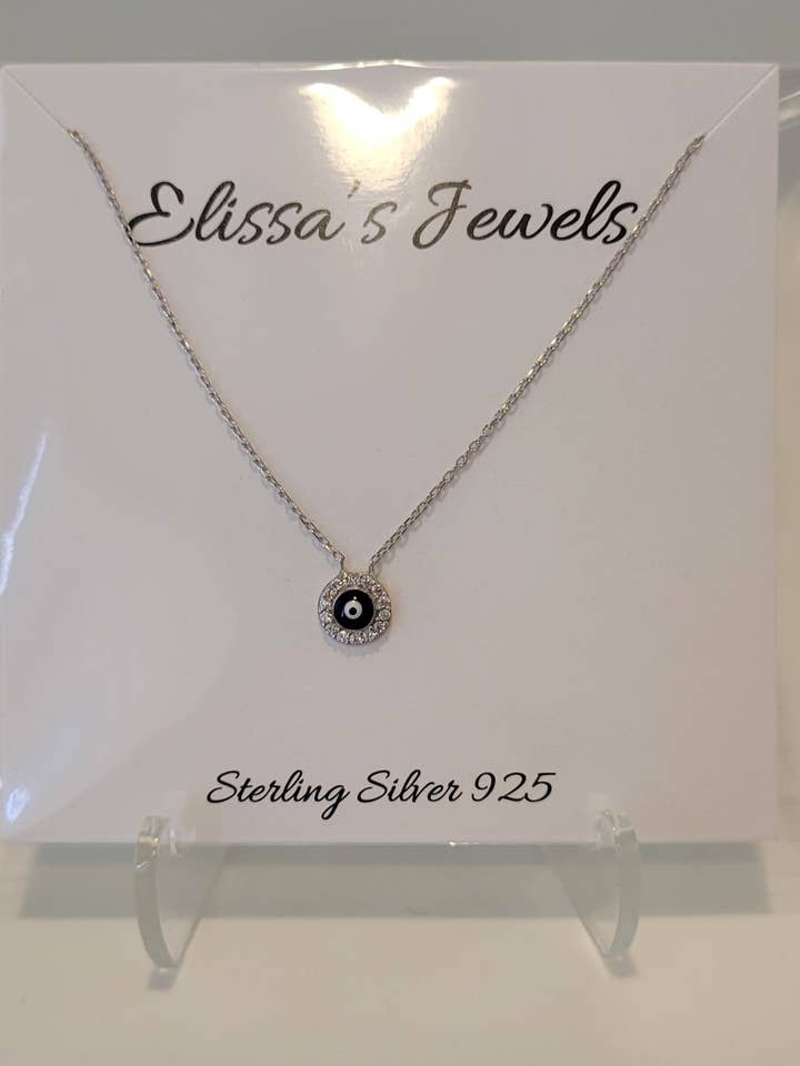 Sterling Silver 925 Evil Eye Necklace for wholesale by Elissas Jewels