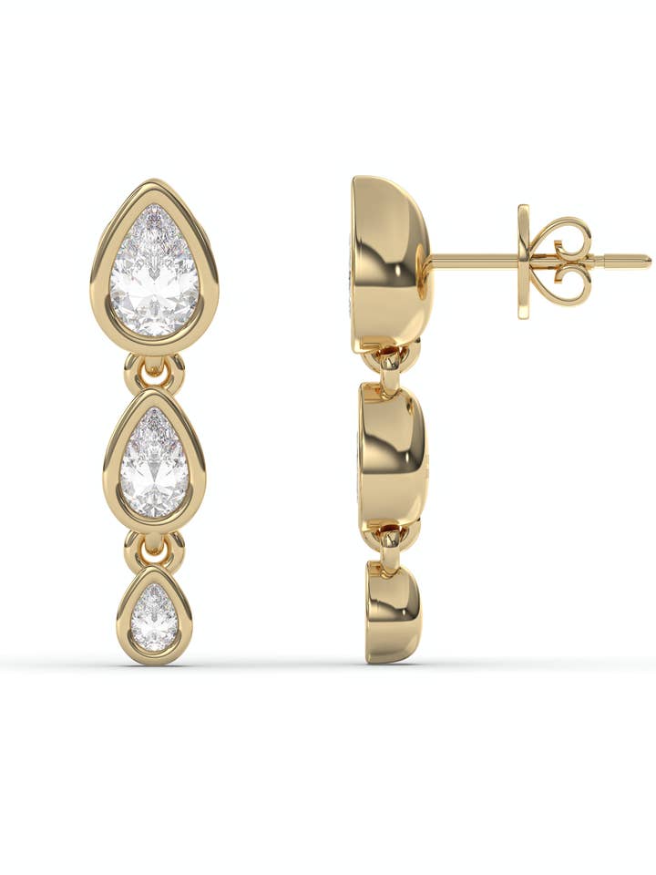 Teardrop Dangle Studs for wholesale by Vienna Domani Jewelry