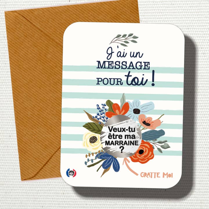 “Do you want to be my godmother?” scratch card for wholesale by GRATTE MOI papeterie
