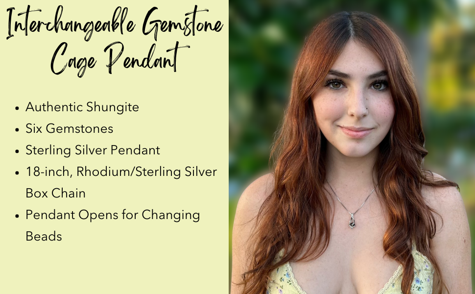 Karelia Creations - Wholesale Pendant/Charm Necklace - Shungite Sterling Silver Orbit Pendant and 18-Inch Necklace3