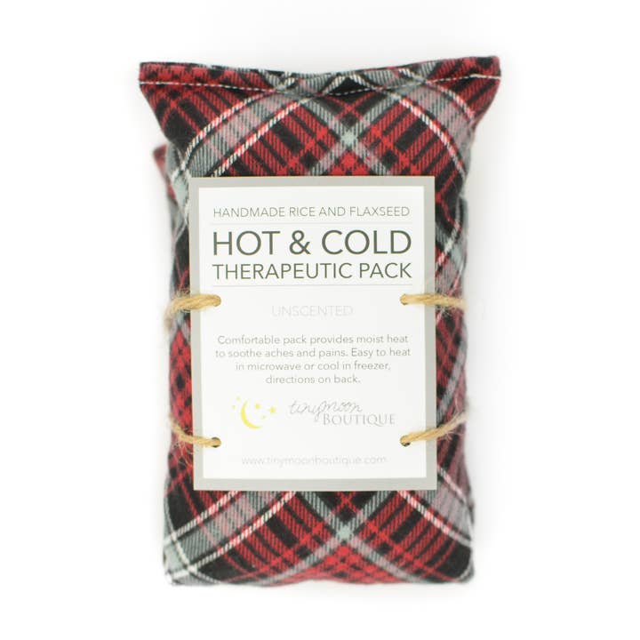 Hot and Cold Therapeutic Pack Red Plaid for wholesale by Tiny Moon Boutique