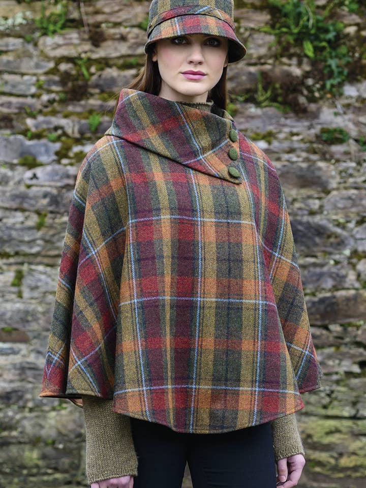 Mucros Weavers – Engroshandel Poncho - Dame – Damer 100% Uld Poncho 321