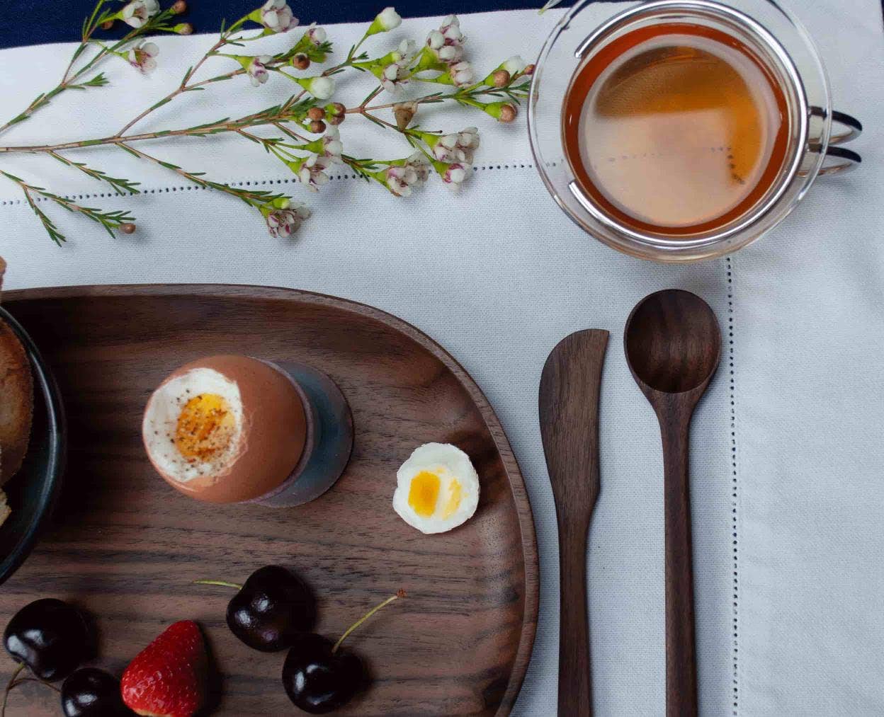 JBrody & Co. USA - Vente Cuillère de cuisine - Cuillère à mélanger en bois de noyer 6,5'' - Ustensile de cuisine fait main2