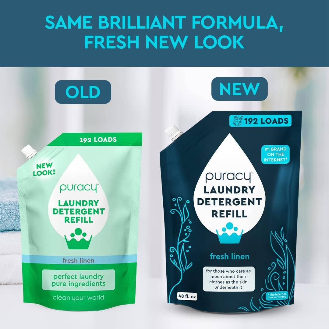 Puracy - Wholesale Laundry Detergent Powder/Pods - Puracy Natural Laundry Detergent 48oz Refill (concentrate)12