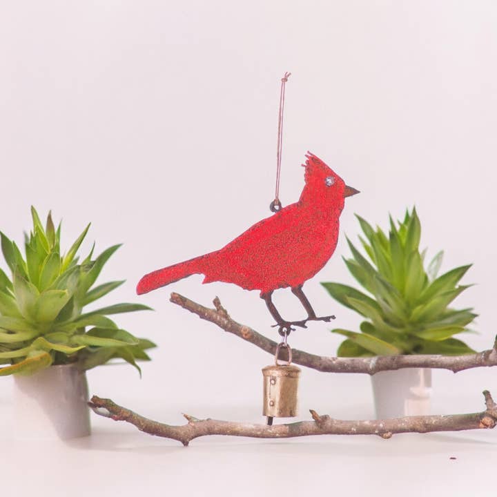 Campanilla de viento para pájaros, campana móvil, jardín de Navidad, reciclaje, linda para venta al por mayor de Whimsies