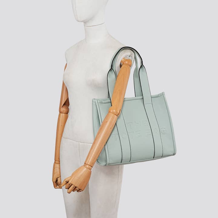 25017 Faux Leather Tote Bag for wholesale by House of Milano