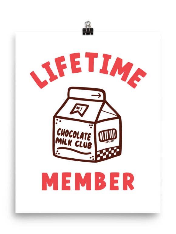 Affiche du Chocolate Milk Club pour la vente par Room 1021