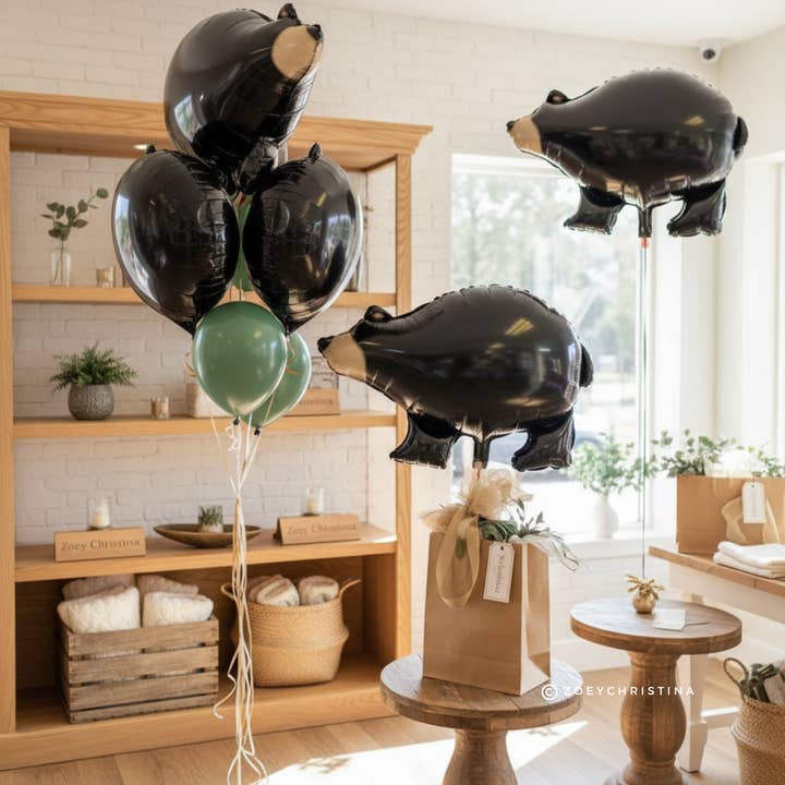 Zoey Christina - Wholesale Balloon - Black Bear Balloon Decorations8