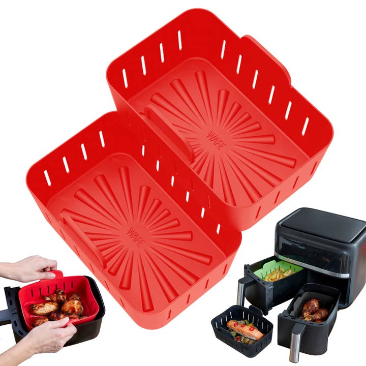 WAFE - Wholesale Kitchen tool/gadget - WAFE Dual Zone Silicone Air Fryer Liner 2pack8