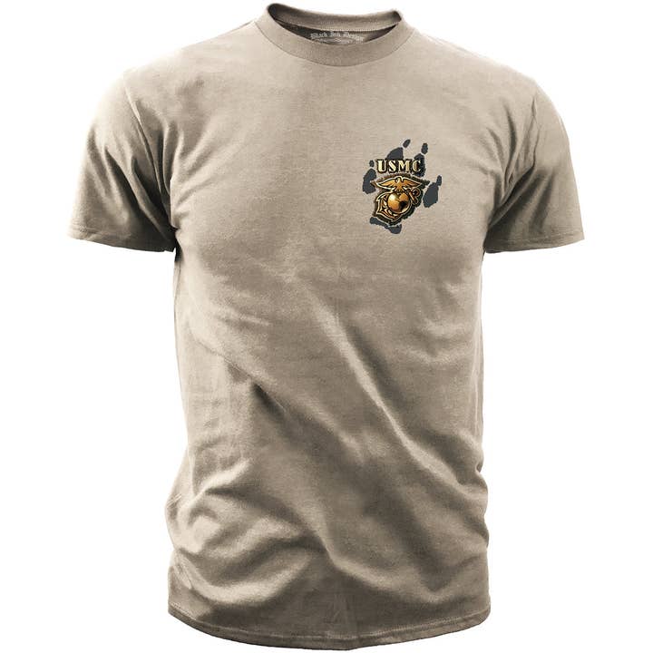 7.62 Design - Wholesale Screen Printed T-Shirt - Men's - USMC Release the Dogs of War - Black Ink Design T-Shirt