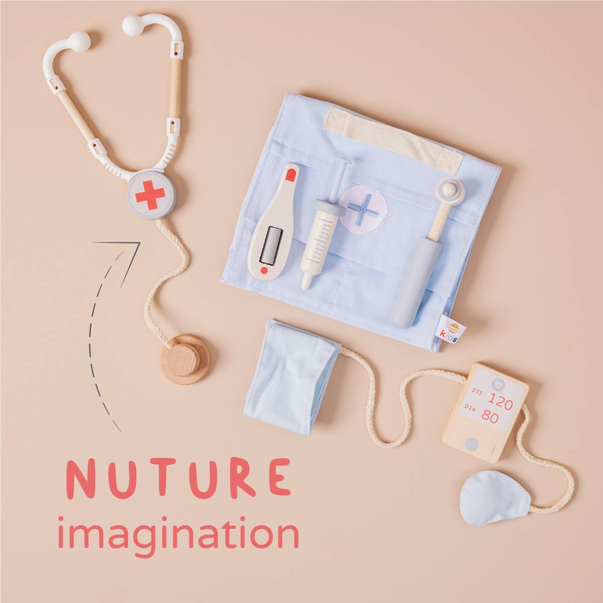 Just Bee Kids – Engroshandel Trælegetøj - Børn – Just Bee Kids Træ Lægesæt til Børn - Rollespil1