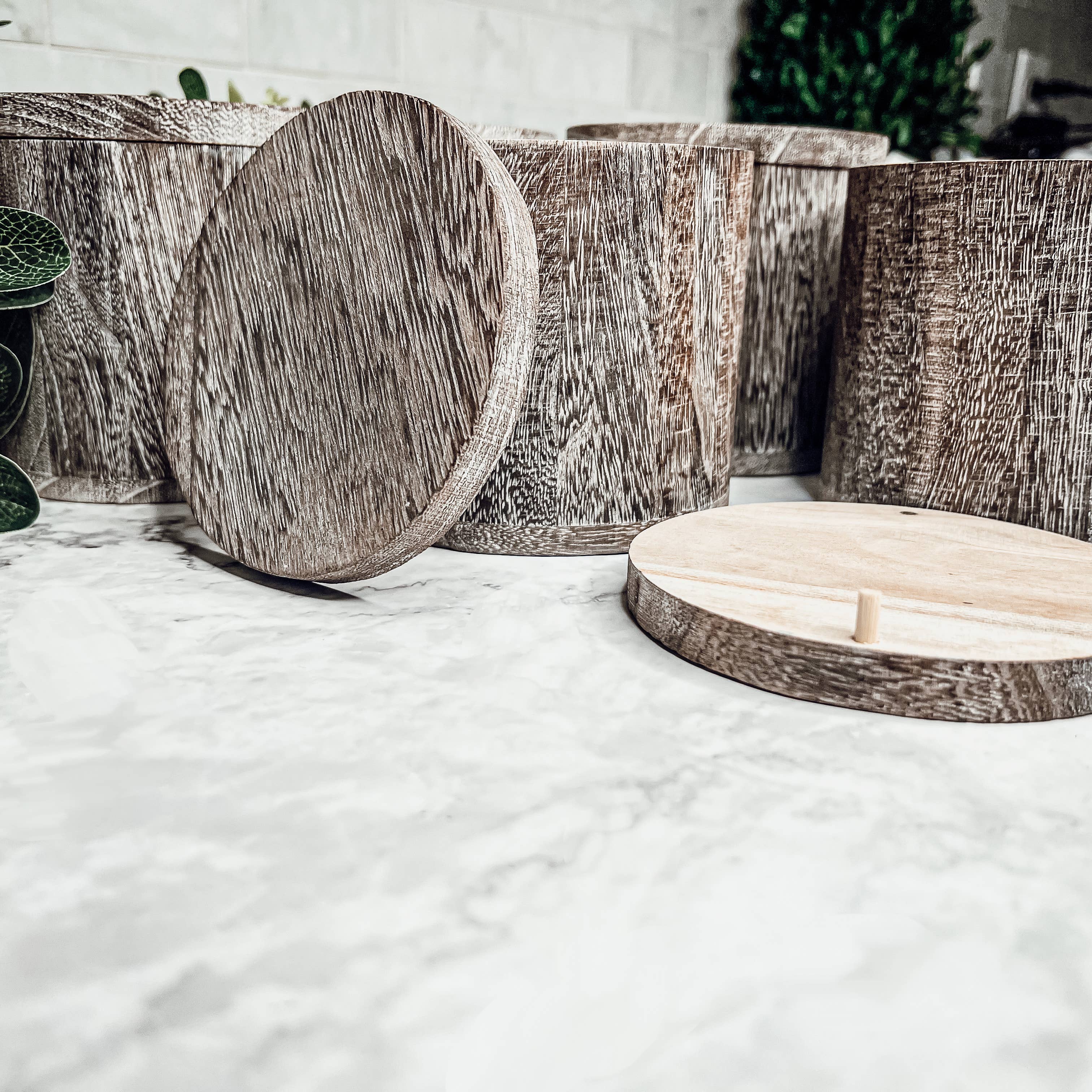 Gia Roma – Großhandel Kerze im Glas / gefüllte Kerze – Einzigartige Kerzen – Wiederverwendbares Paulownia-Holzgefäß mit Deckel11