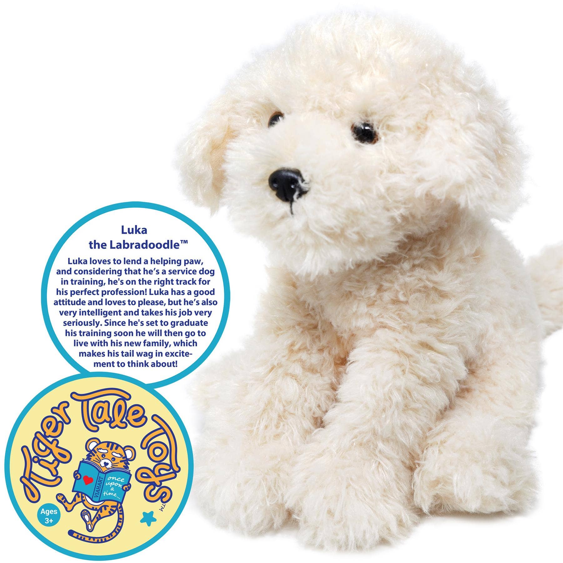 VIAHART Toy Co. - Wholesale Stuffed/Plush Toy - Kids & Baby - Luka The Labradoodle | 12 Inch Stuffed Animal Plush3