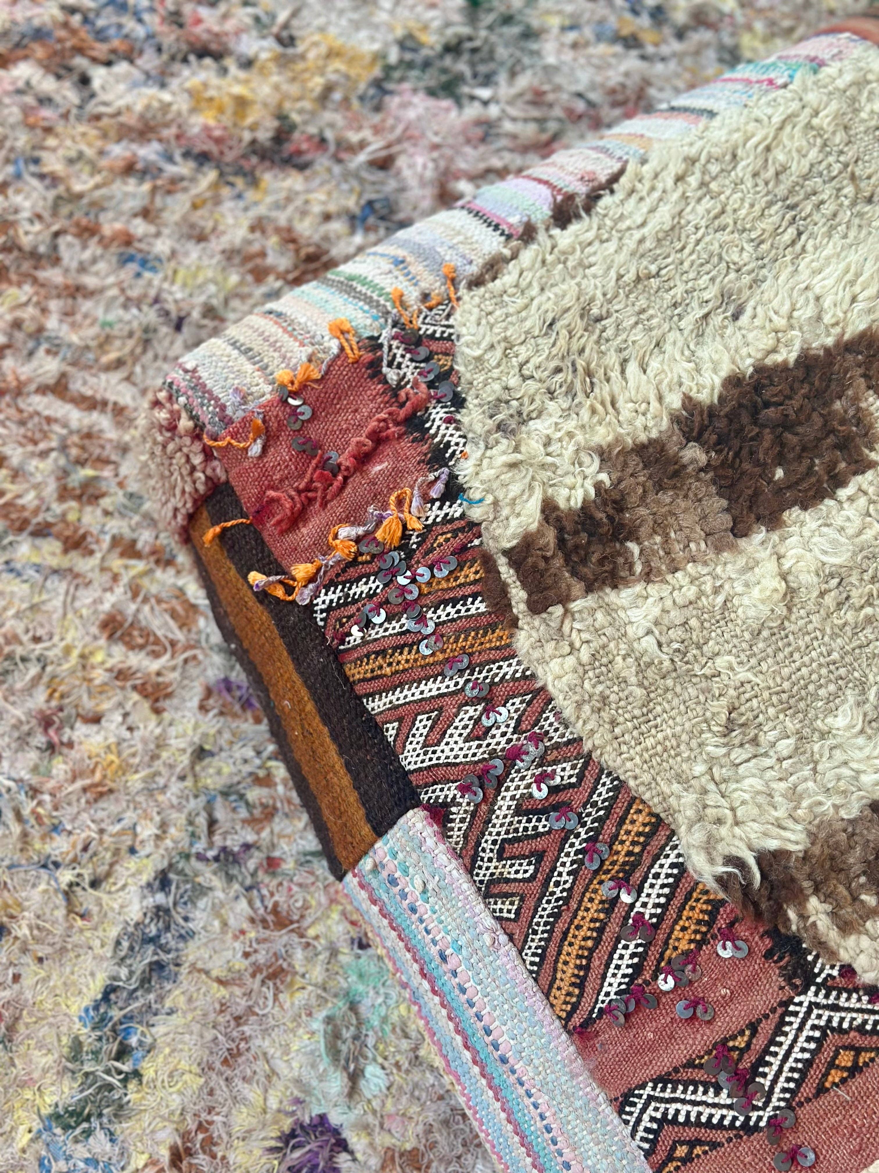 SOUK in the CITY - Wholesale Pouf - UNIQUE Upcycled Berber Poufs - PATCHWORK16