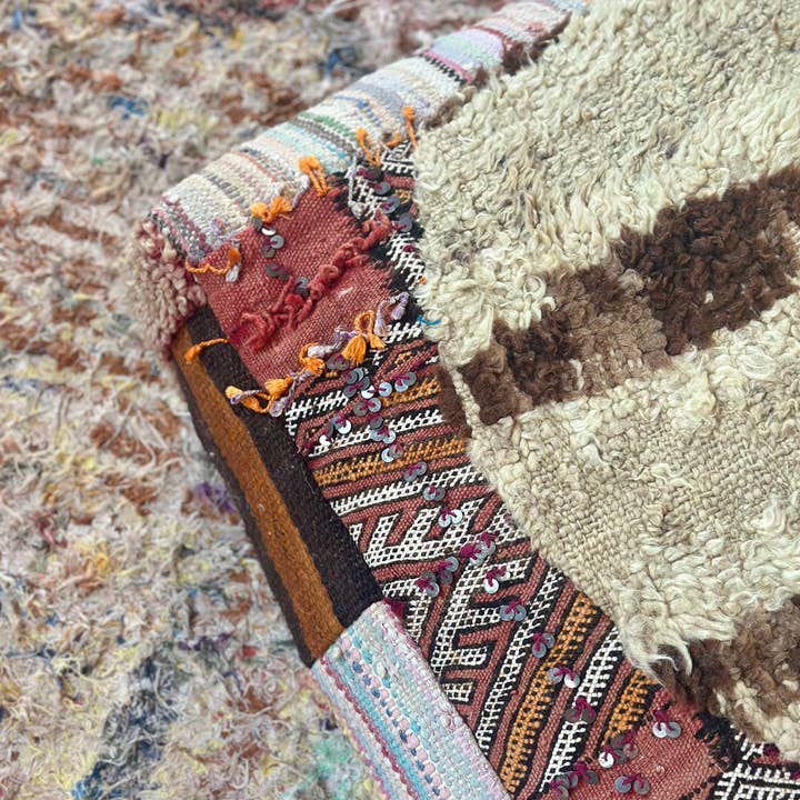 SOUK in the CITY - Wholesale Pouf - UNIQUE Upcycled Berber Poufs - PATCHWORK16