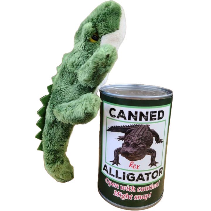 Canned Gifts - Wholesale Stuffed/Plush Toy - Kids & Baby - Rex the Canned Alligator | Stuffed Animal Plush w/Jokes