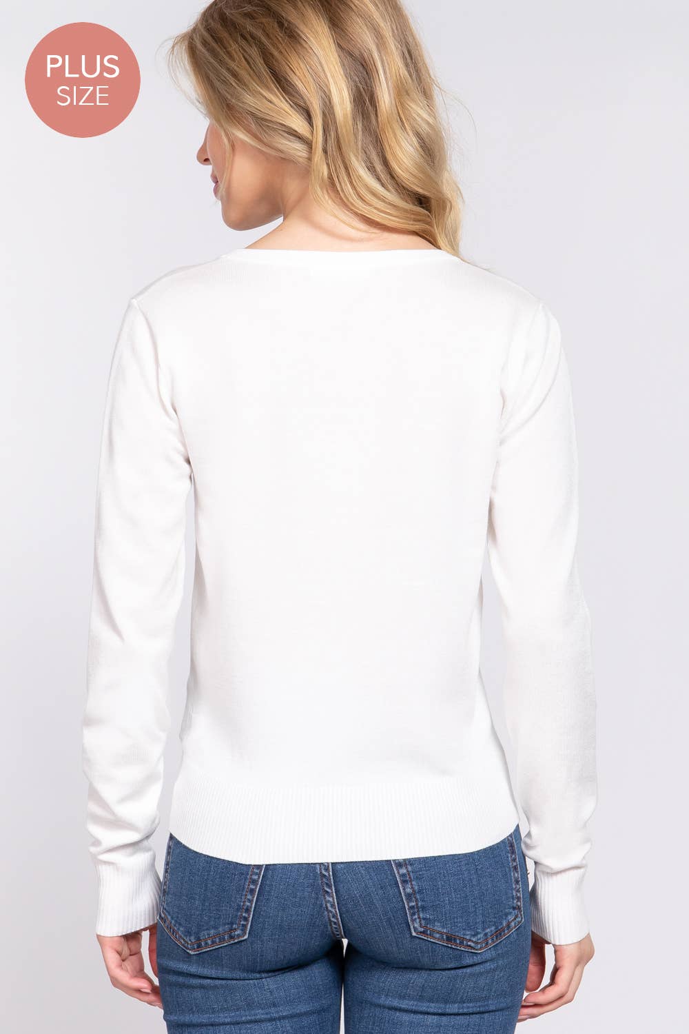 Active Basic | Active USA - Vendita all'ingrosso Cardigan - Donna - [TAGLIA FORTE] Cardigan Maglione con Scollo a V e Bottoni a Maniche Lunghe28