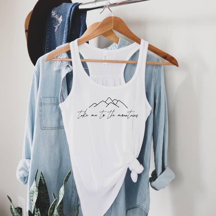 Take Me To The Mountains Gatheredback Camiseta de tirantes para venta al por mayor de Top Crate