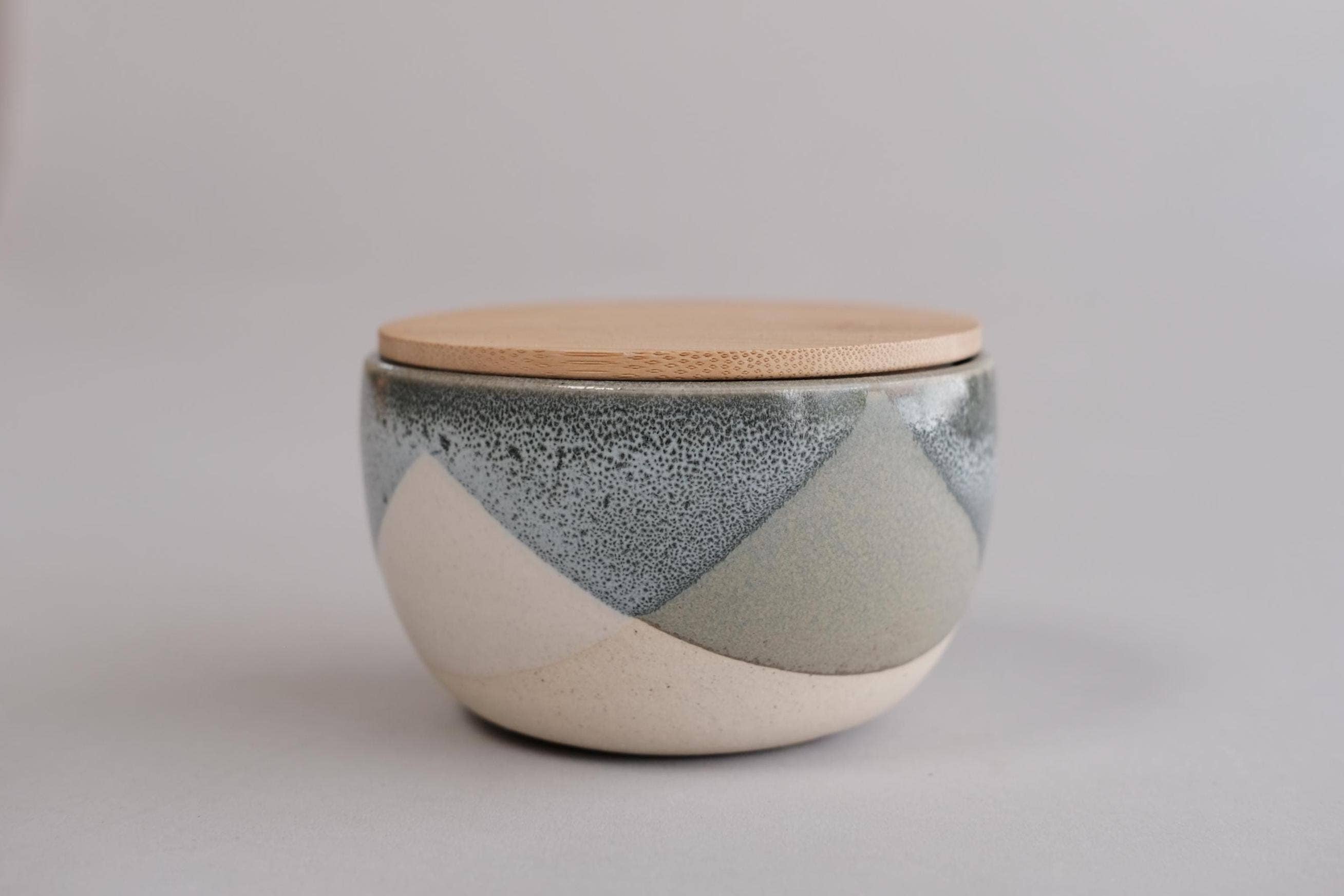 FHAR Studio - Wholesale Salt Mill - core - Salt Cellar with Bamboo Lid - Handmade porcelain 5