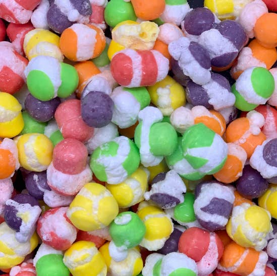 Freeze Dried Sweet and Sour Puffs (sweet tarts) for wholesale by CARLA'S FREEZE DRIED TREATS LLC.