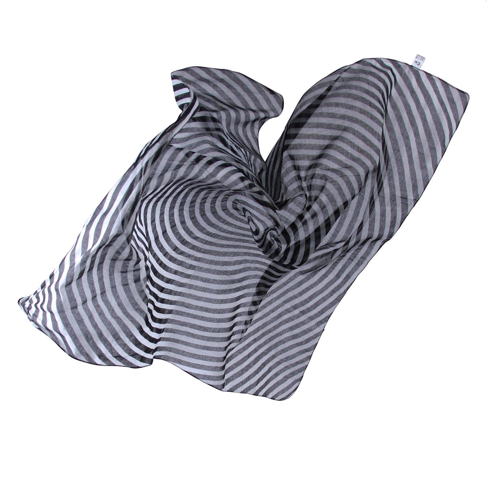 Tribal Trade GmbH – Großhandel Schal – Unisex – Baumwolltuch Ringe grau quadratisches Tuch11