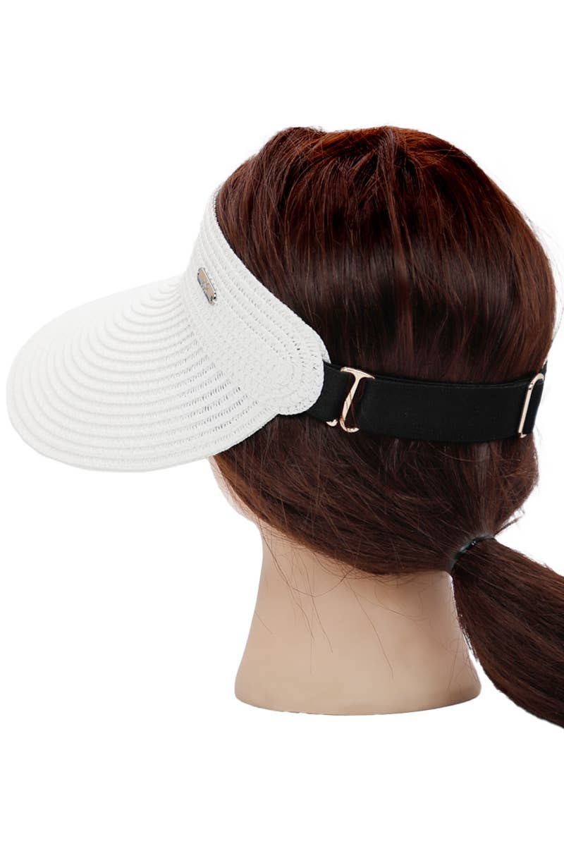 Cap Zone - Wholesale Visor - Women's - Wide Brim Paper Straw Pack-n-Go Roll-Up Sun Visor4