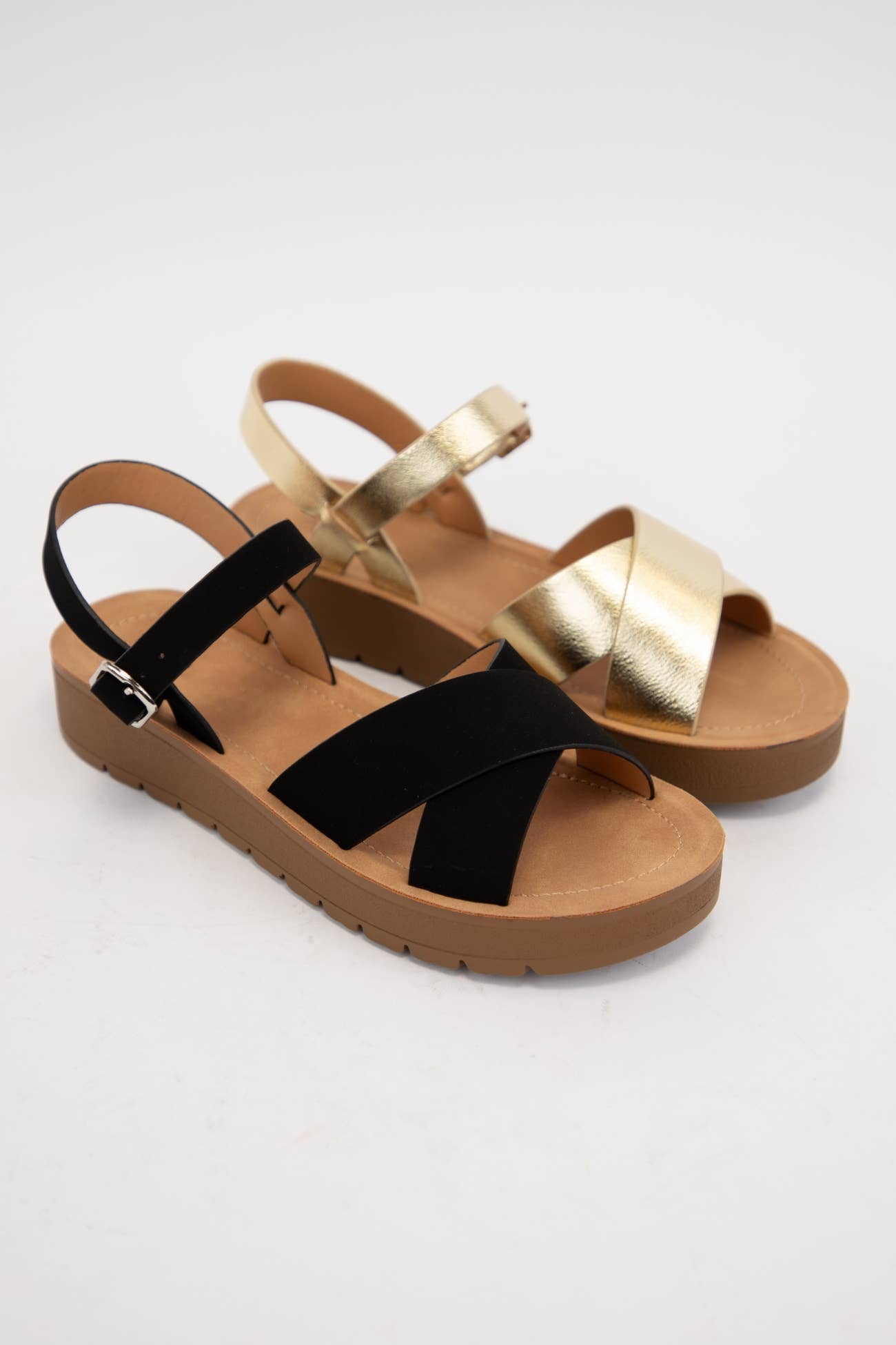 CCOCCI - Wholesale Sandals - Women's - CHESTER CRISSCROSS UPPER SANDALS WITH ANKLE STRAP10