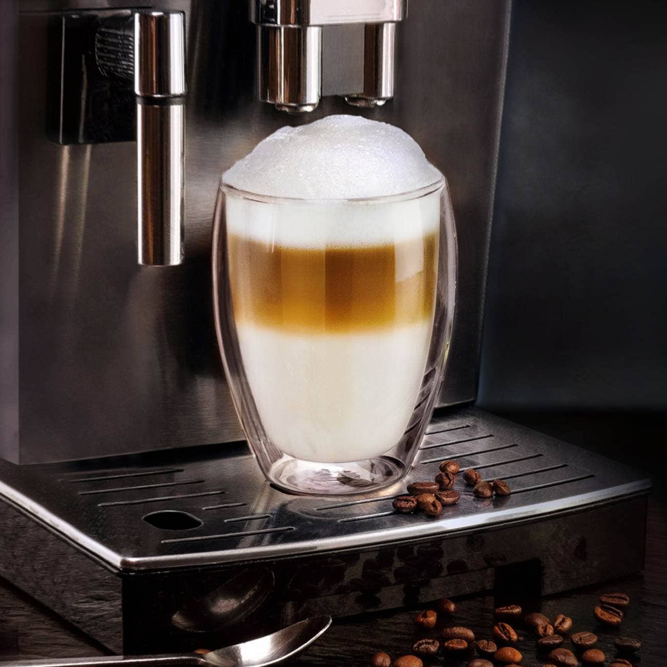 Creano - Wholesale Coffee/Tea Cup - Thermal glass, high, set of 4, 400 ml5