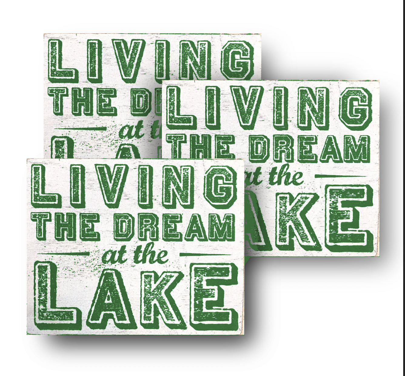 Go Jump in the Lake® - Wholesale Gallery Wall Set - Living the dream at the lake -Set of 3-  Available- 4 colors3