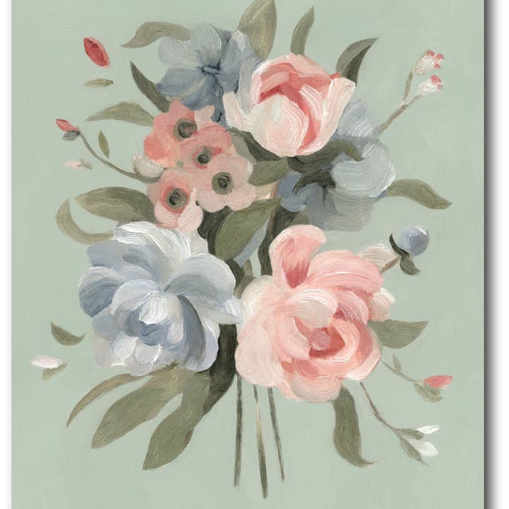 Pastel Bouquet II Gallery-Wrapped Canvas Wall Art for wholesale by Courtside Market