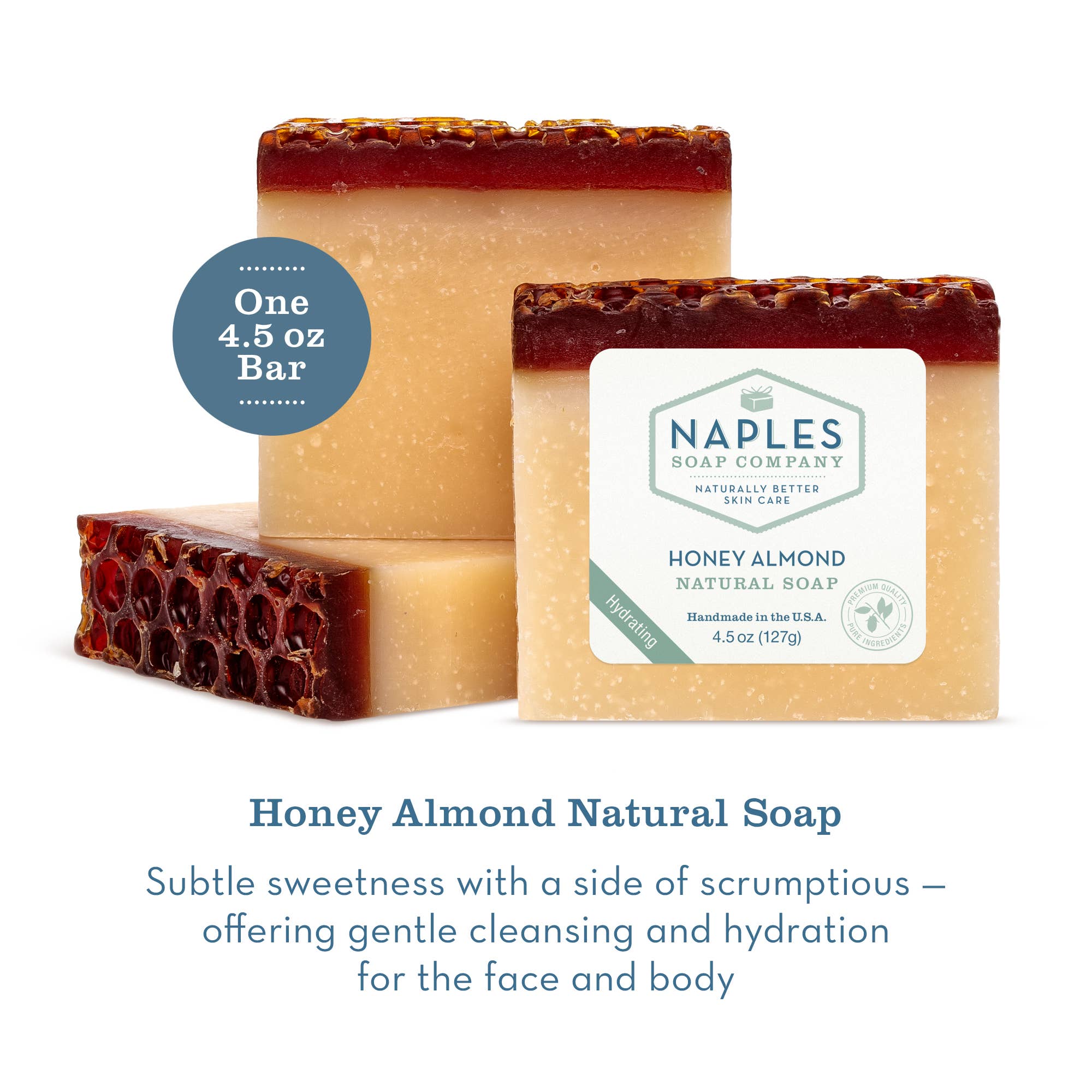 Naples Soap Company | Clean Beauty, Natural Bath & Body - Vente Pains de savon - Savon naturel aux amandes1