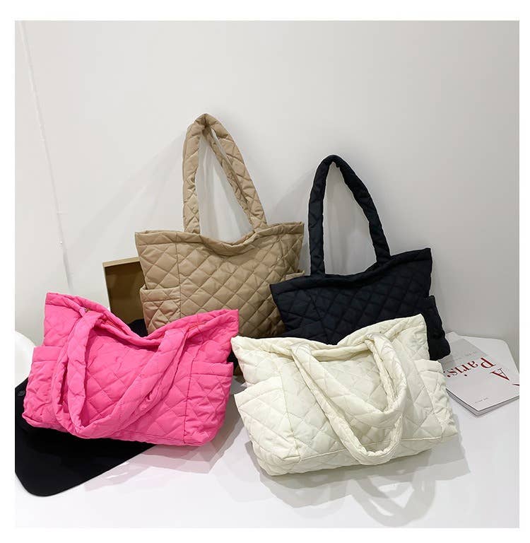 wandf - Vente Tote bag – femme - Sac fourre-tout matelassé en nylon pour femmes, sac de transport pour navetteurs, cadeau6