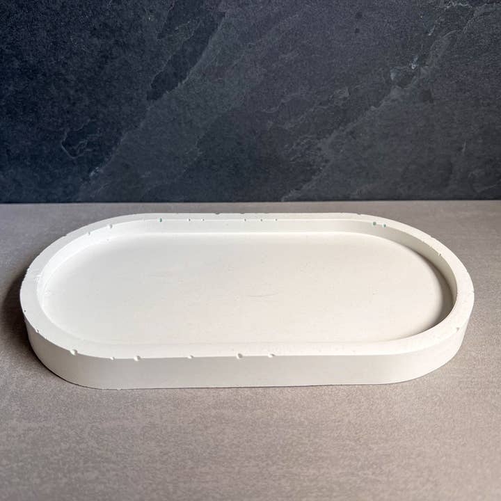 Minimal Loot Design - Wholesale Jewelry Dish - Oval Concrete Tray, Jewelry Holder, Vanity Tray, Cement Tray, Coffee Table Tray, Decorative Tray, Jewlery Tray, Bathroom Tray, Minimalist8