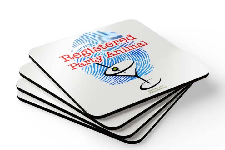 Graham Sale - Wholesale Coasters - Registered Party Animal.1