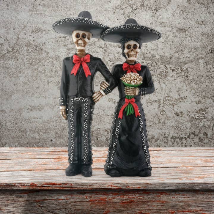 Pacific Trading - Wholesale Decorative Figurine - Y8231 Day of the Dead / Wedding Cake Mariachi Couple C/24