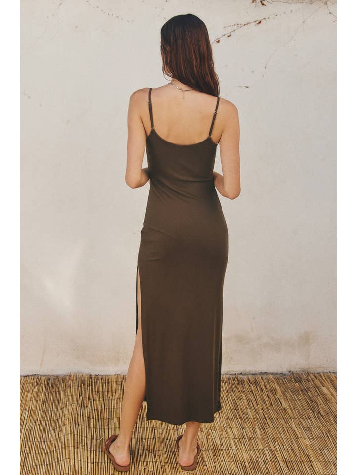 Dress Forum - Vente Robe – femme - Robe longue moulante en tricot côtelé (1)11