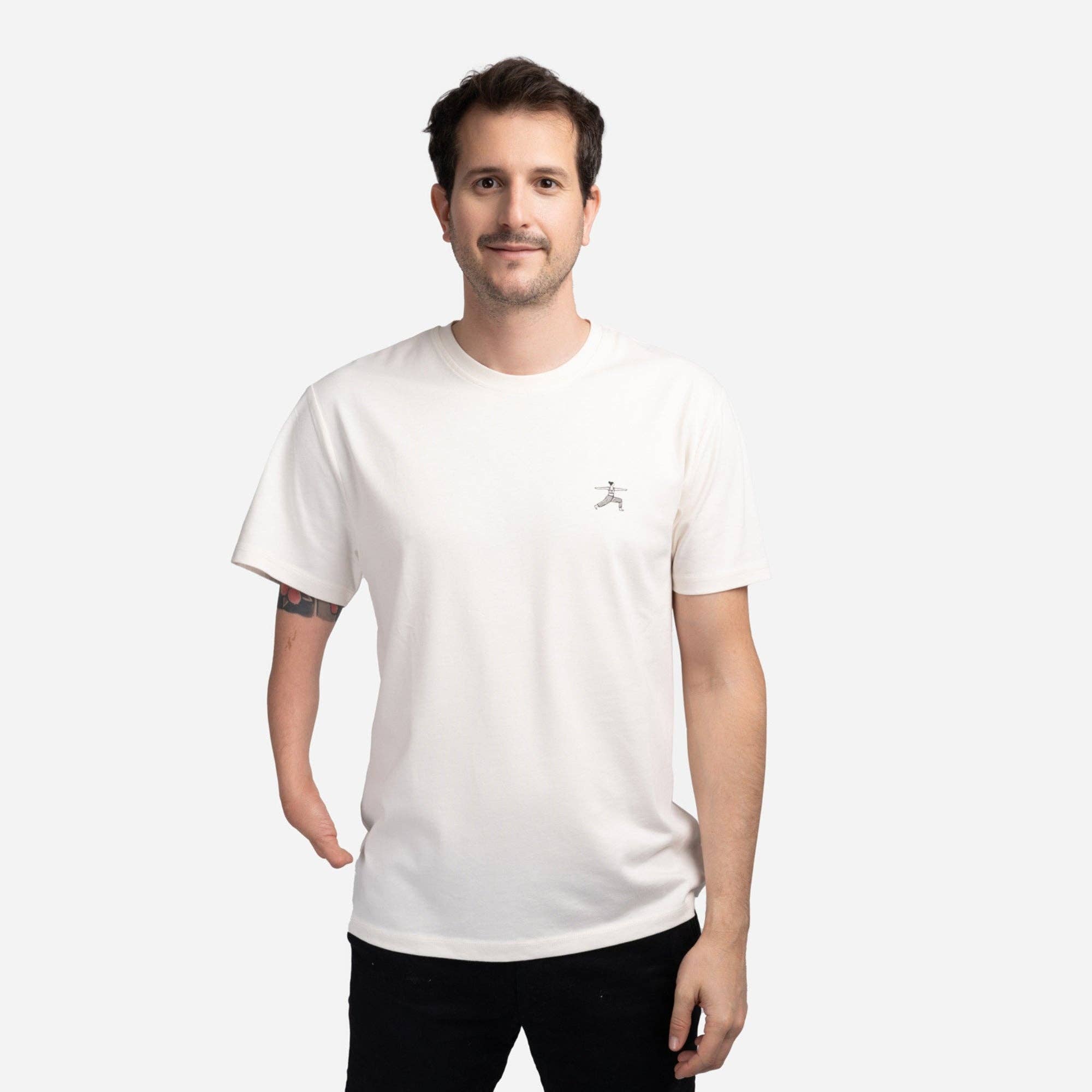 Natural Vibes - Wholesale Screen Printed T-Shirt - Women's - Yoga T-Shirt - Organic White T-Shirt, Warrior Print2