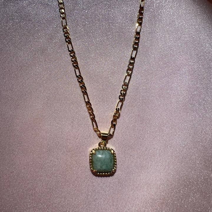 Starlite By J - Wholesale Pendant/Charm Necklace - Pozzuoli Necklace (aqua quartz)2