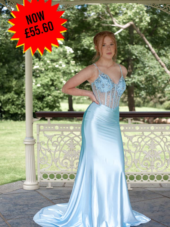 Brie Light Blue FINAL STOCK for wholesale by Ruby Prom