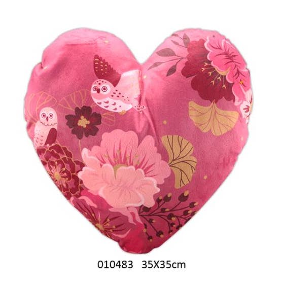 Heart Cushion 'Bloomy' 35 X 35 cm for wholesale by Faye