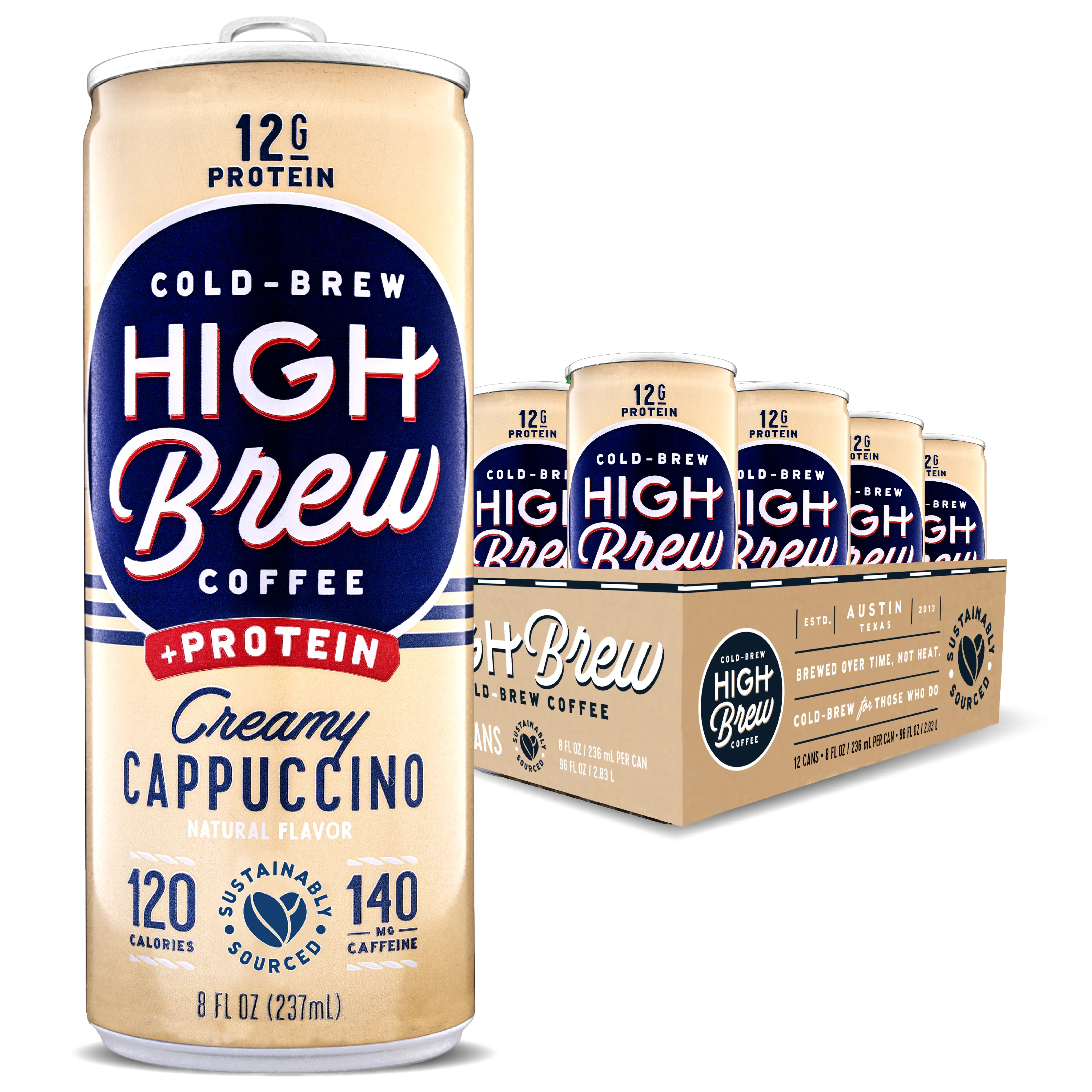 High Brew Coffee - Wholesale Iced Coffee/Cold Brew - Creamy Cappuccino +Protein4